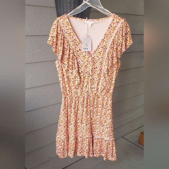 LC Lauren Conrad sundress Soft summer pattern. Underlining slip,  NWT bohemian - Picture 2 of 10